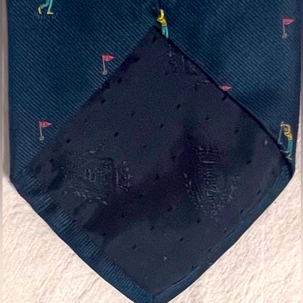 Sir Johnny Top Collection Golfer 100% Silk Made in Italy Tie- 61 in EXTRA LONG - Picture 5 of 7